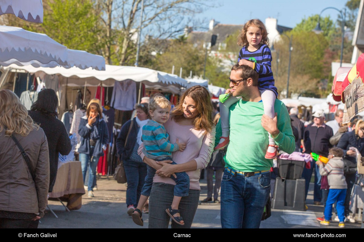 Marché de Carnac en famille