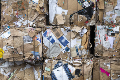 Waste sorting center in Caudan