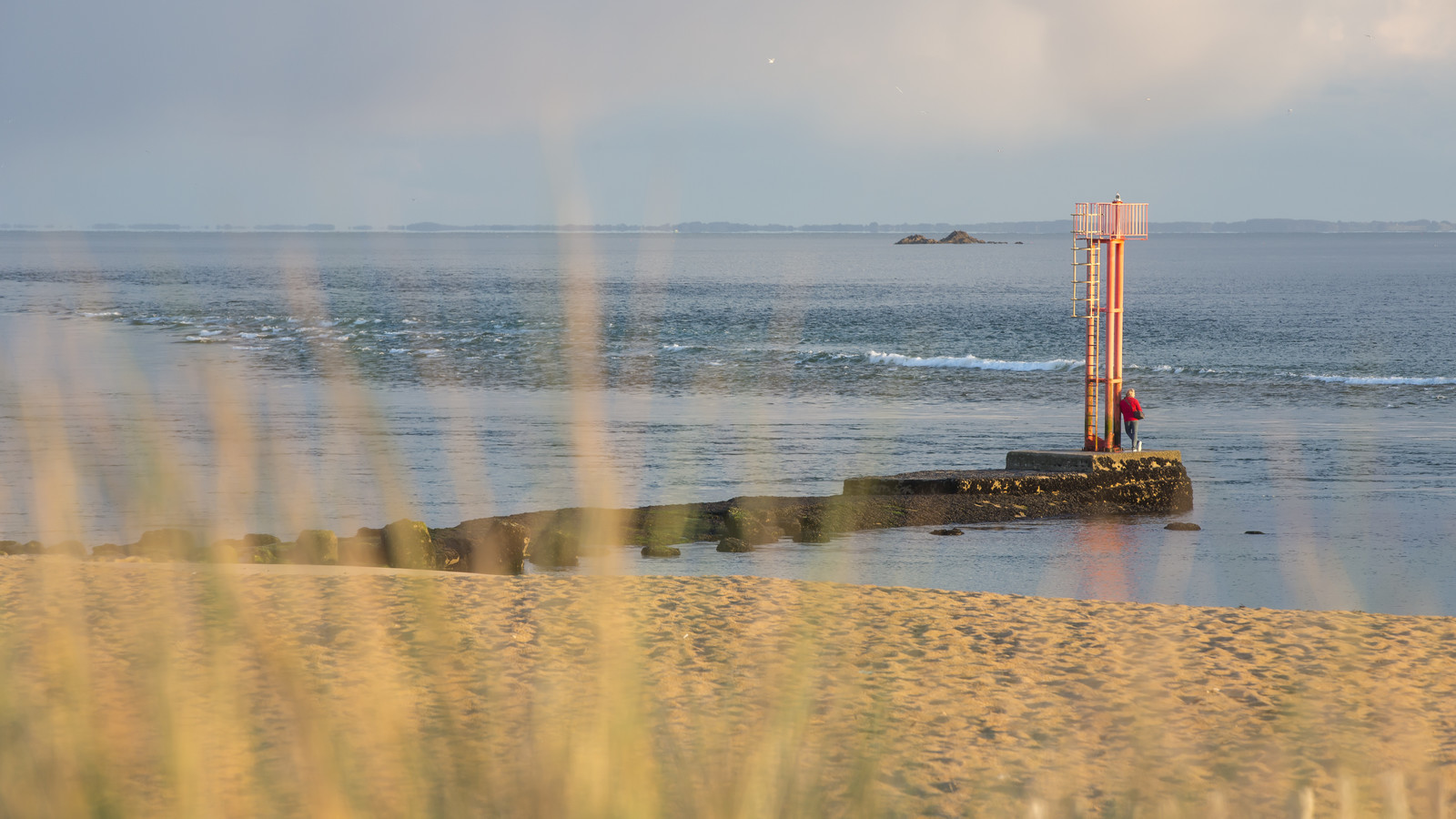 Jetée de la barre d'Etel à Plouhinec.