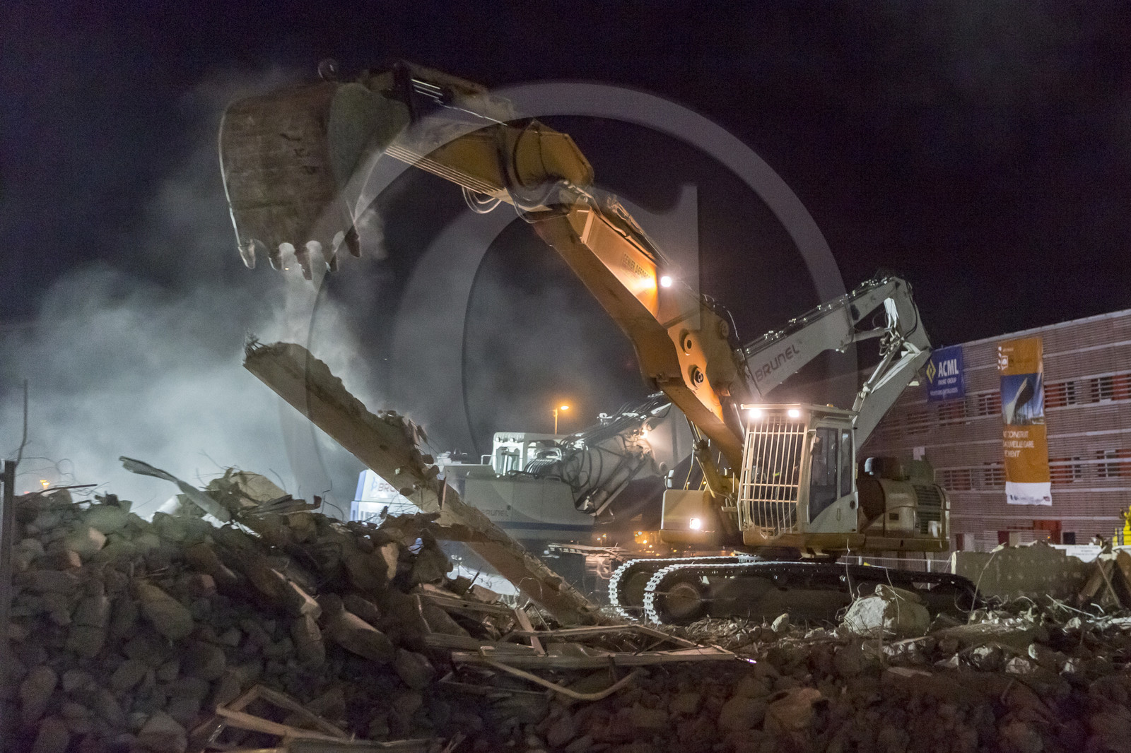Chantier de démolition boulevard Cosmao du Manoir _ Chantier de la nouvelle Gare