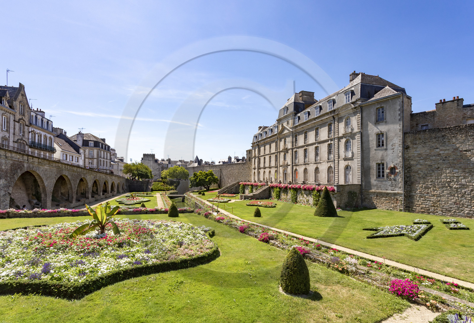 Le jardin et le château de l'Hermine à Vannes