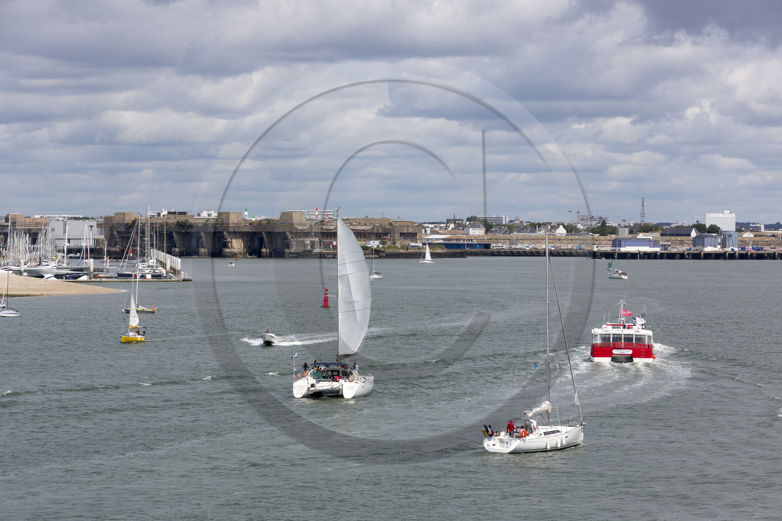 Rade de Lorient. Vue depuis Port-Louis