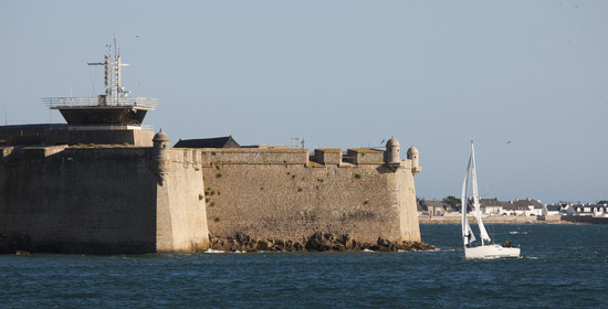 Lorient harbor. View of Port Louis from Larmor-Plage.