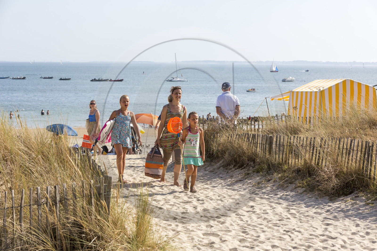 Famille à la plage de Carnac