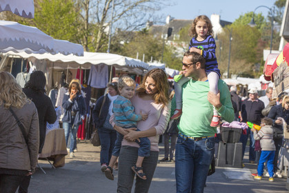 Marché de Carnac en famille