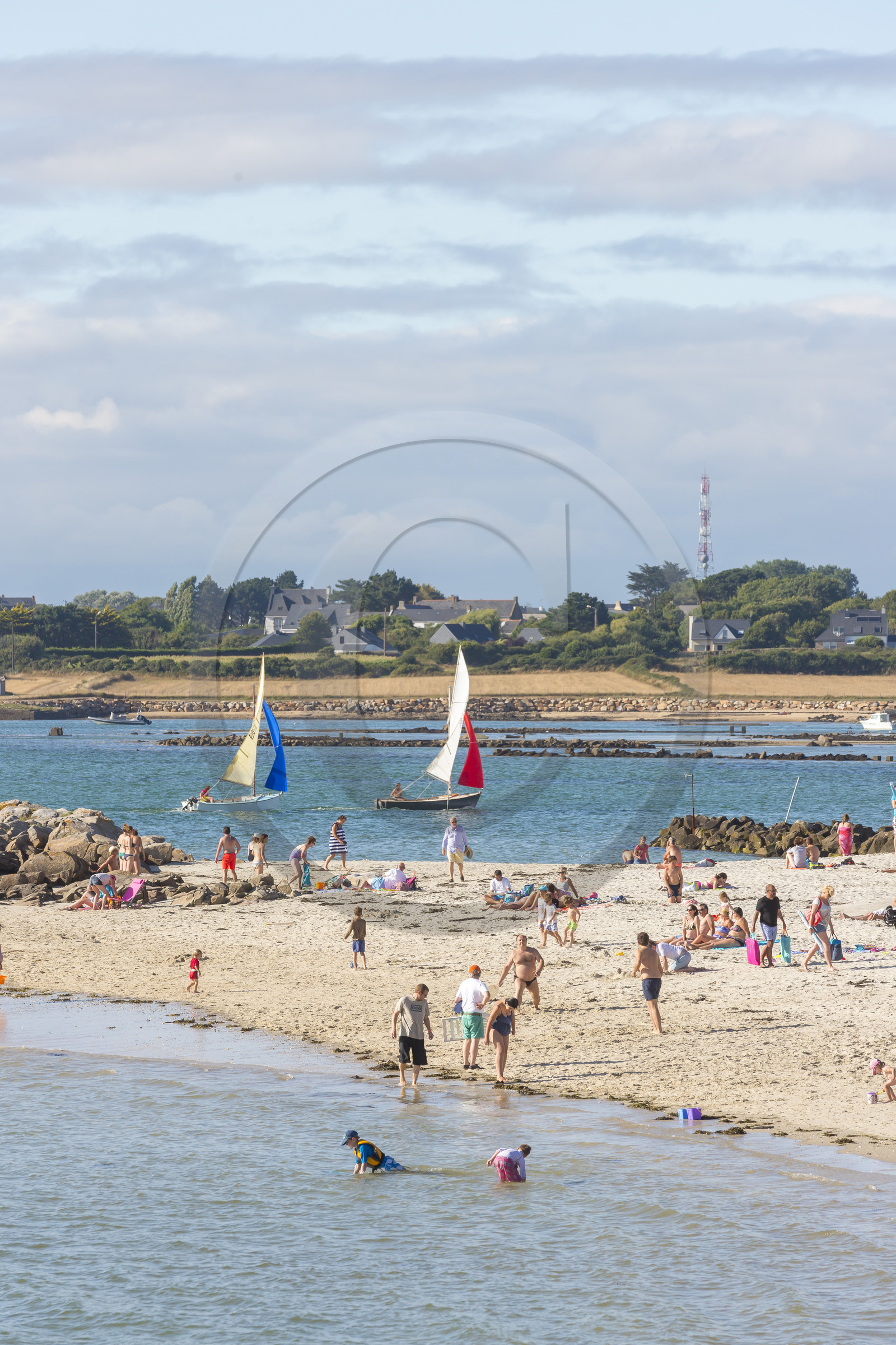 Plage à proximité de la pointe du Pô à Carnac.