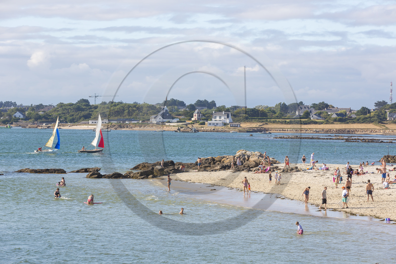 Plage à proximité de la pointe du Pô à Carnac.