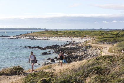 Plage à proximité de la pointe du Pô à Carnac.