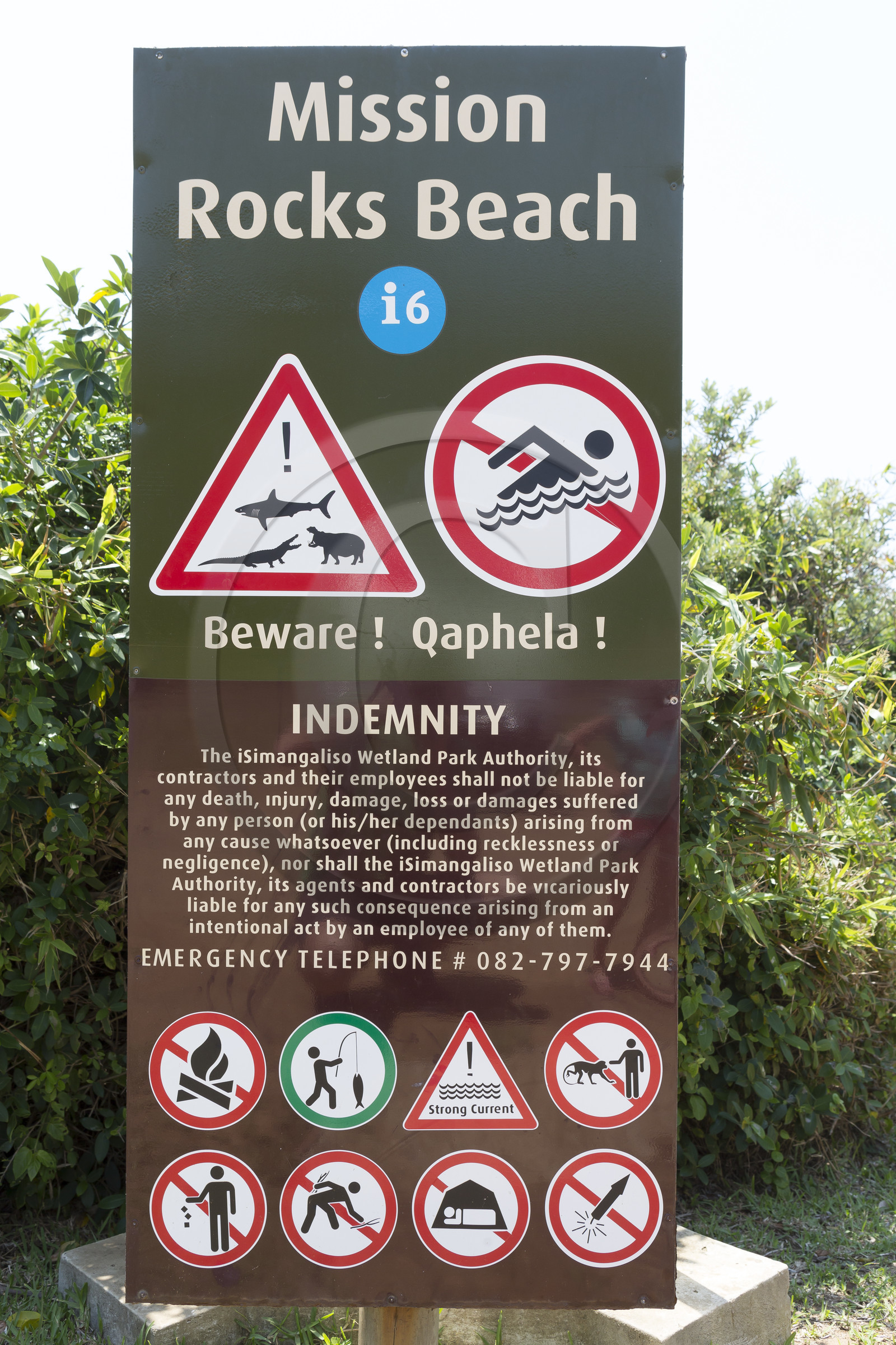 Mission Rock à Sainte Lucia en Afrique du Sud