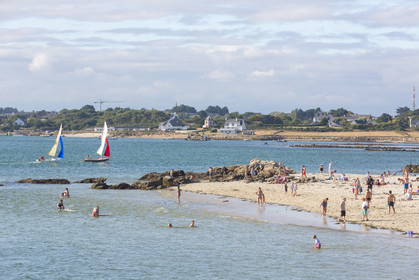 Plage à proximité de la pointe du Pô à Carnac.